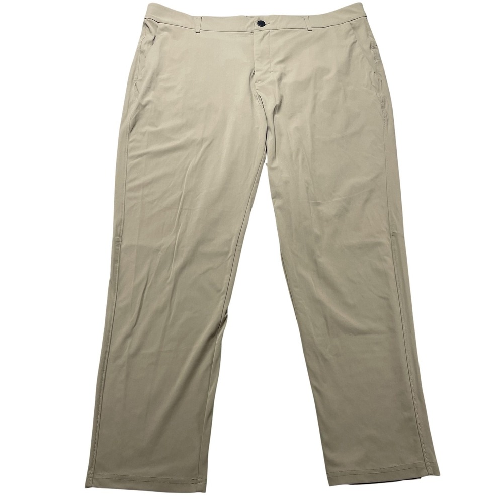 UNRL Pants Mens 42x29 2XL Beige Woven Stretch Golf Khakis Casual Travel Comfort